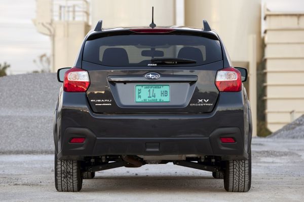 Rear View of Subaru XV Crosstrek 2015 