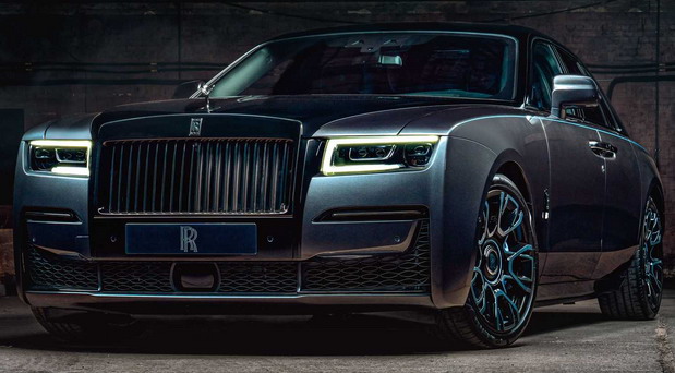 New 2022 Rolls-Royce Black Badge Ghost front side view