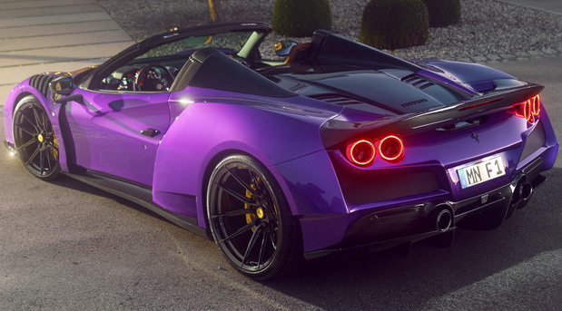 New Ferrari F8 Spider N-Largo 2022 Ferrari F8 Spider Novitec N-LARGO side rear view