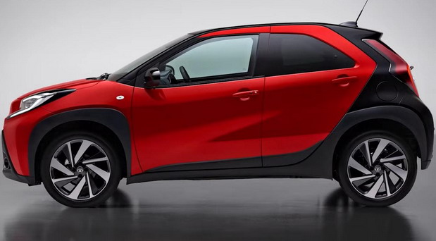 New 2022 Toyota Aygo X compact SUV side view