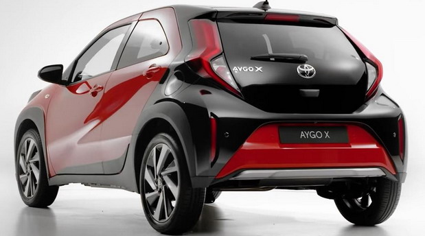 New 2022 Toyota Aygo X SUV rear side view