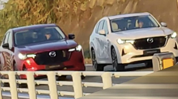 New 2023 Mazda CX-60 SUV New 2023 Mazda CX-60 SUV two cars side by side red and white color front view