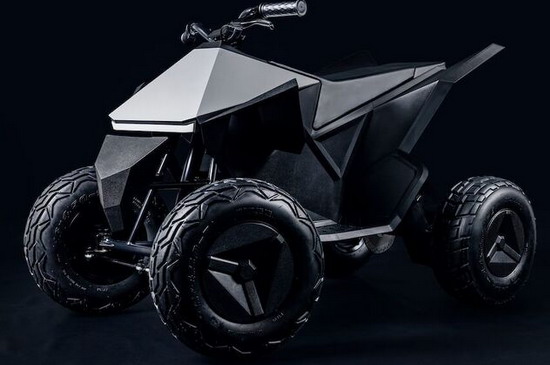 Tesla Cyberquad Tesla Cyberquad ATV electric for kids side front view