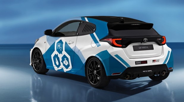Toyota GR Yaris H2 concept New Toyota GR Yaris H2 2022 hatchback rear side view