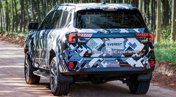 New 2022 Ford Everest SUV New 2022 Ford Everest SUV rear view teased
