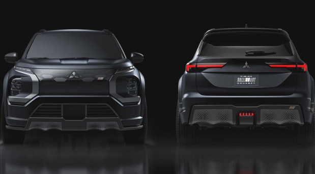 New Mitsubishi Vision Ralliart front and rear view 2 cars side by side