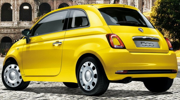 Fiat 500 Giallissima New Fiat 500 Giallissima for Japan rear side view