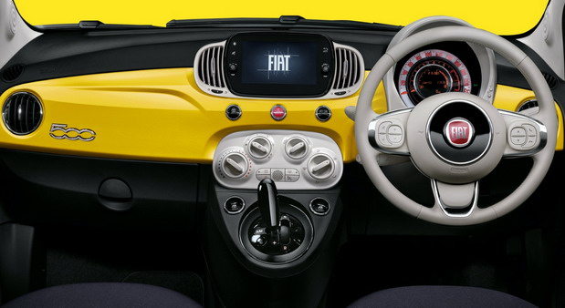 Fiat 500 Giallissima New Fiat 500 Giallissima for Japan interior view