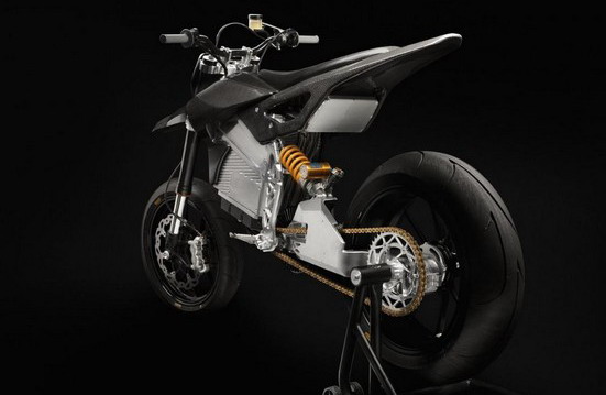 Axiis Liion electric supermoto bike rear side view