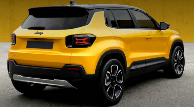 2023 Jeep EV SUV rear side view 2023 Jeep EV SUV rear side view