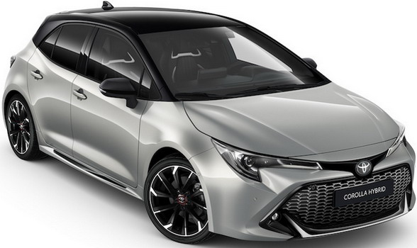 2022 Toyota Corolla Hybrid front side view silver color