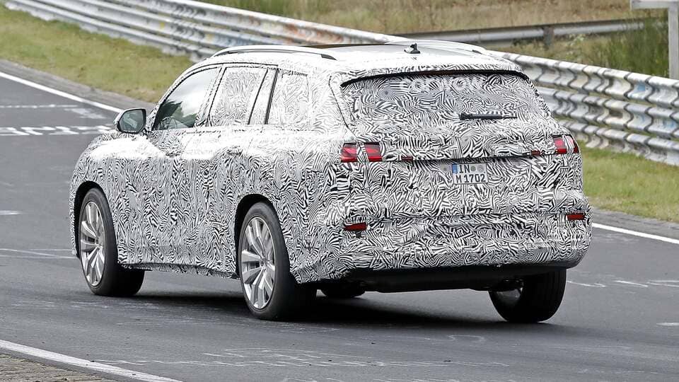 2023 audi q9 suv spy shots rear side view