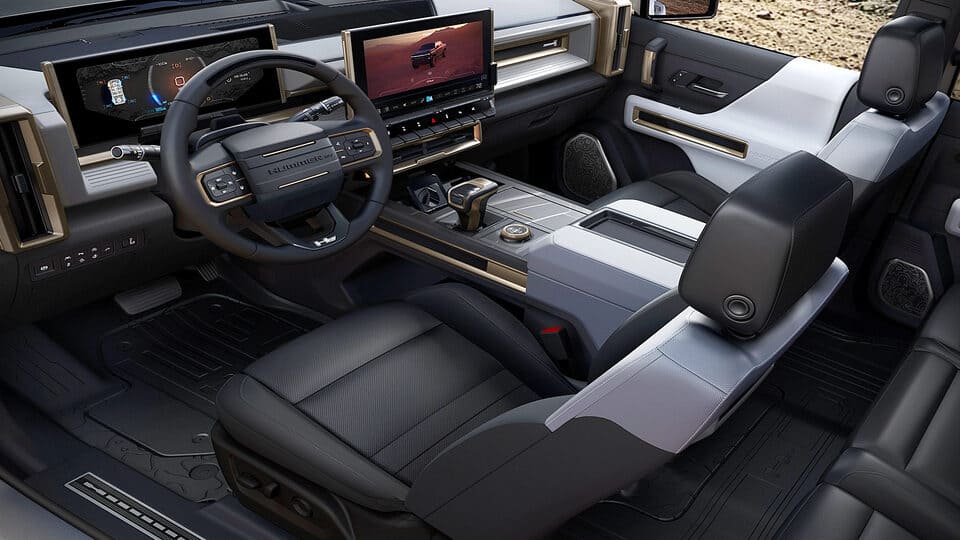 2022 GMC Hummer EV Pickup Truck interior front panel view