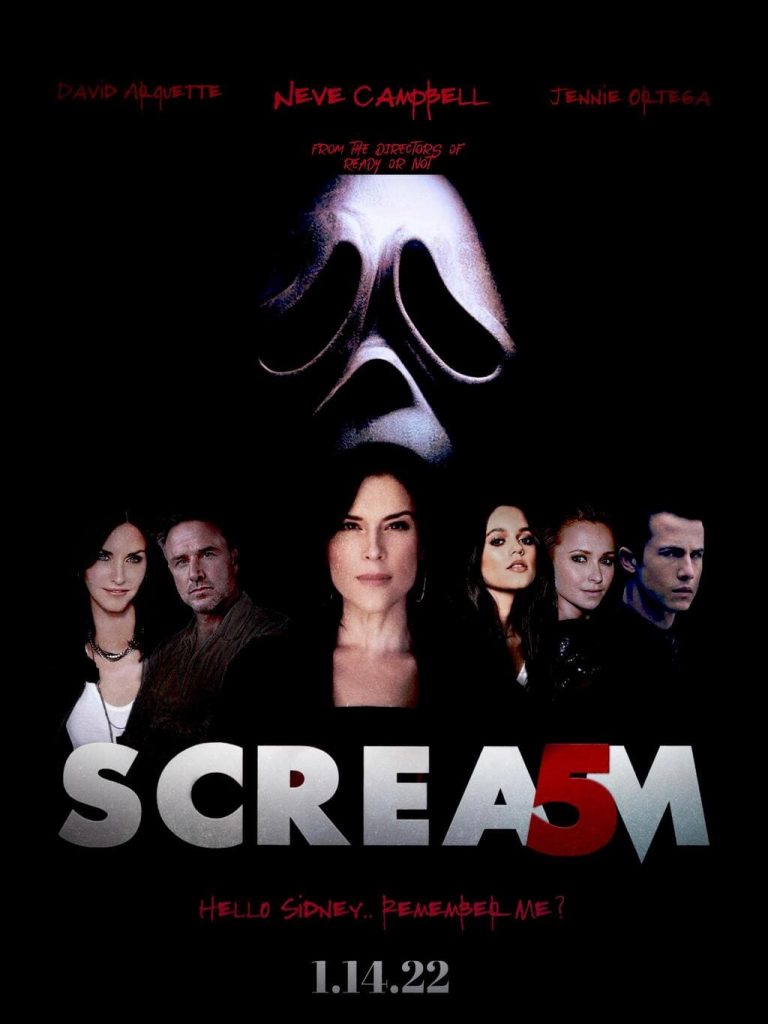 scream 5 movie poster 2022 with cast