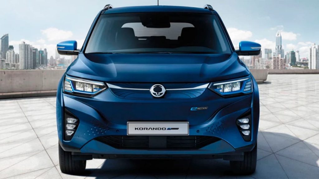 2022 ssangyong korando e-motion electric suv electric front view