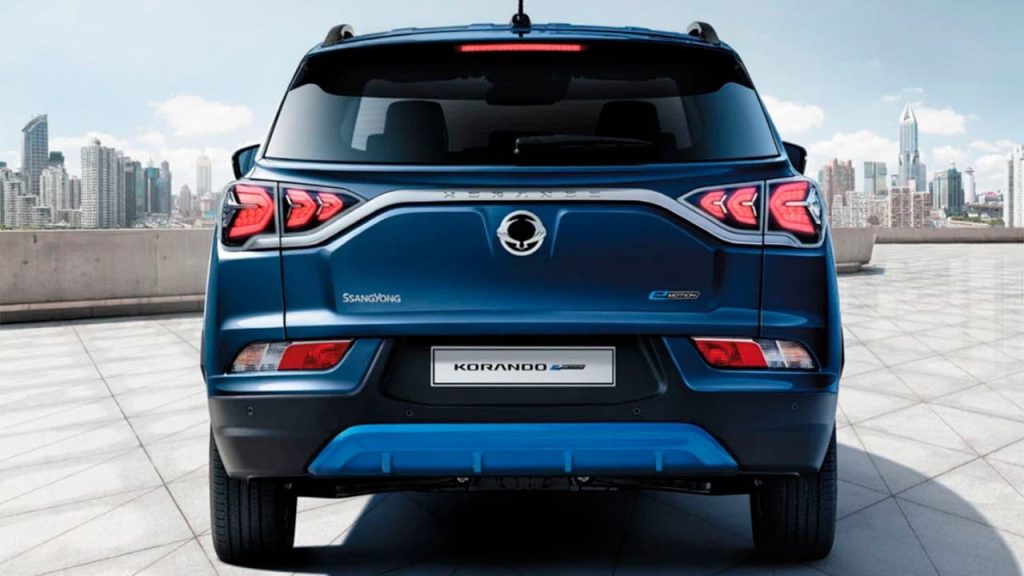 2022 ssangyong korando e-motion electric suv electric rear view