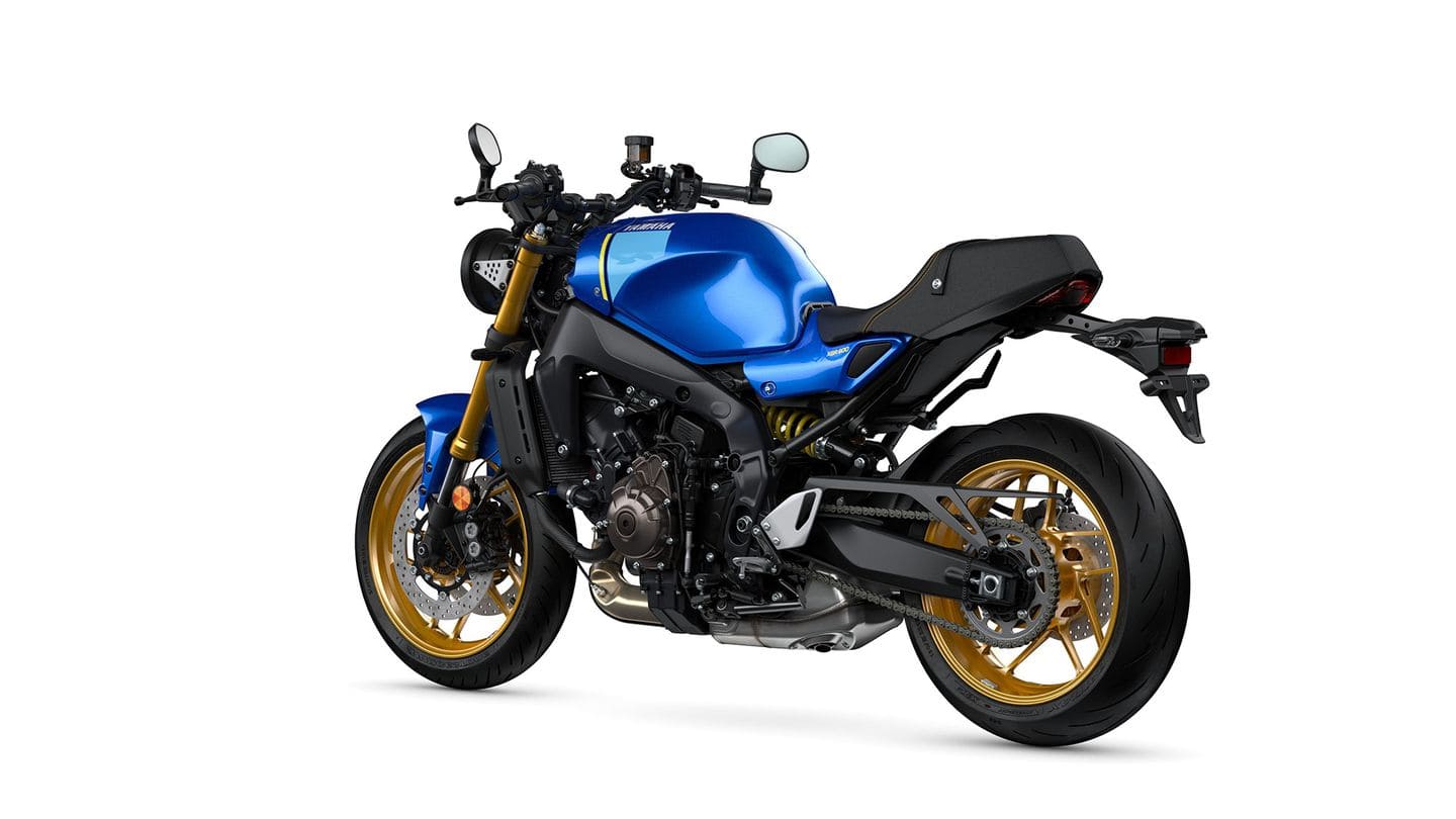 New 2022 Yamaha XSR900 motorcycle side rear view 