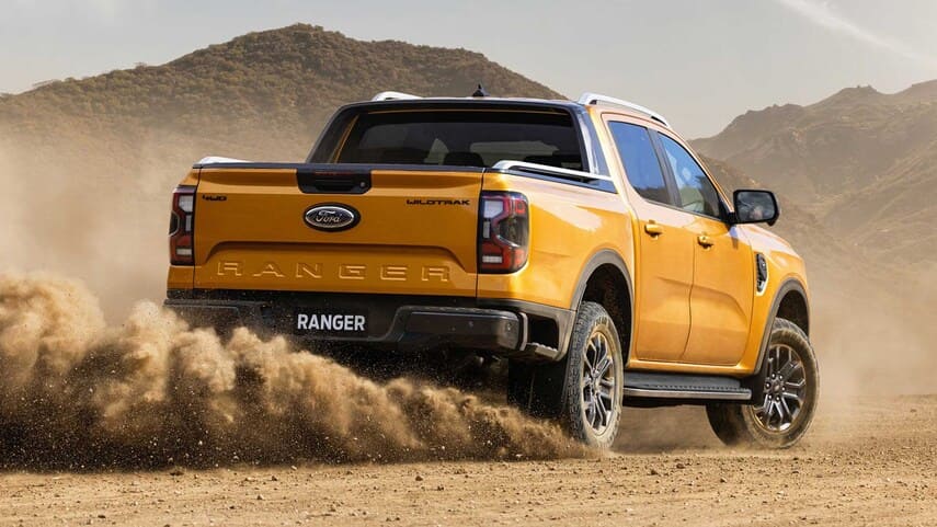 2023 ford ranger pickup truck front side view 2023 ford ranger pickup truck rear side view