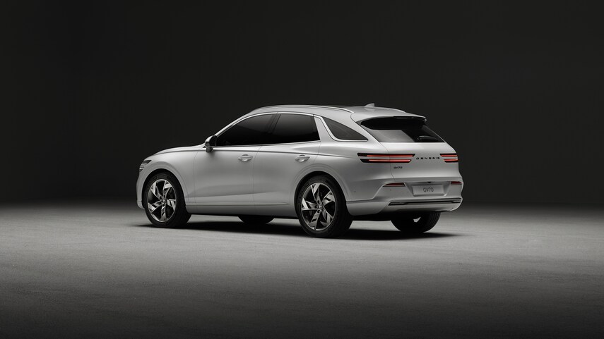 New 2023 Genesis GV70 electric SUV New 2023 Genesis GV70 electric SUV rear side view