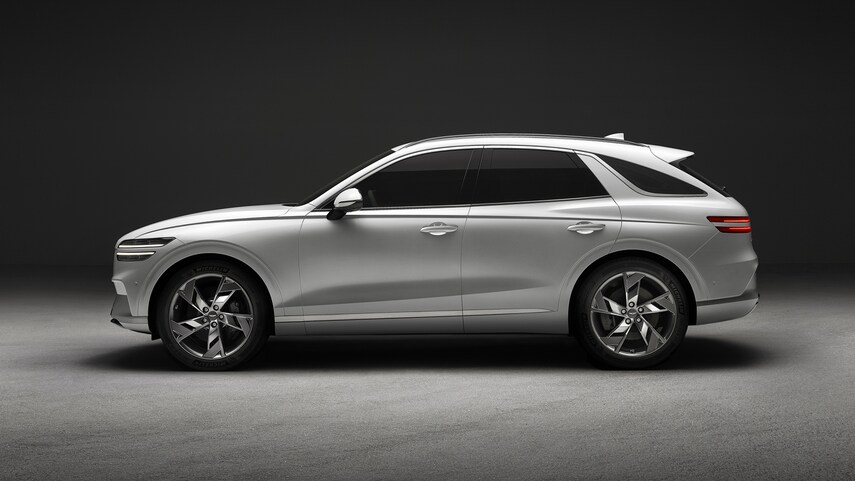New 2023 Genesis GV70 electric SUV New 2023 Genesis GV70 electric SUV side view