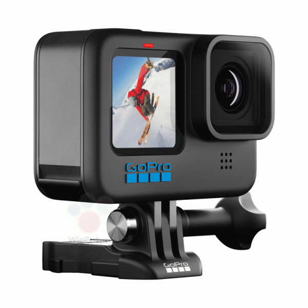 GoPro Hero10 Black on stand side view