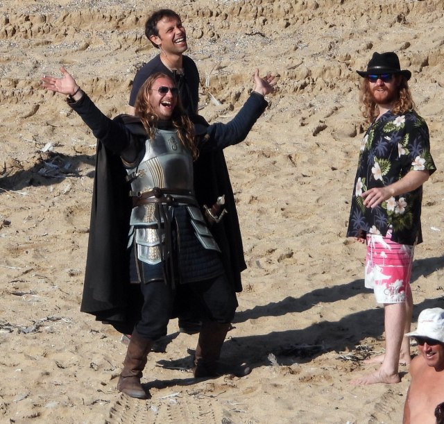 House of the Dragon cast on the set during filming