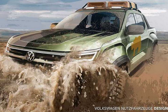 Volkswagen Amarok 2023 New 2023 Volkswagen Amarok pick-up truck sketch photo