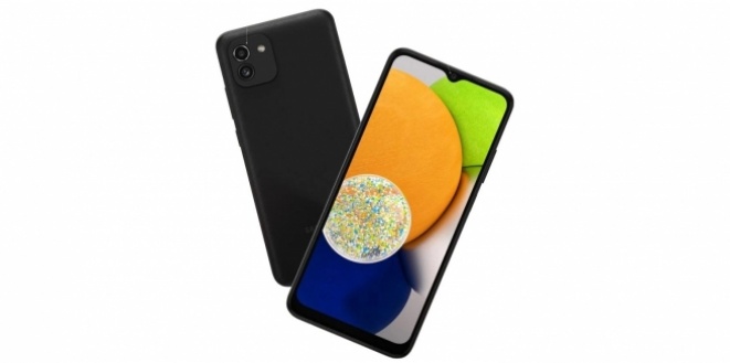 Samsung Galaxy A03 Samsung Galaxy A03, front and back view