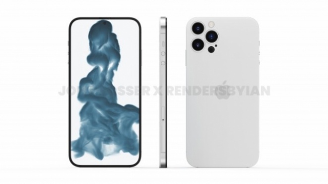 Apple iPhone 14 Pro series rendered photo Apple iPhone 14 Pro series rendered photo front and back view