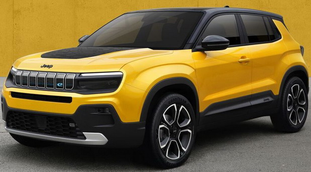 2023 Jeep EV SUV front side view 2023 Jeep EV SUV front side view