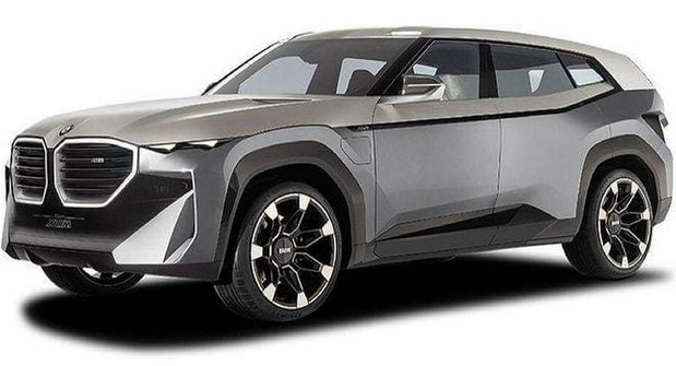 2023 BMW XM SUV Concept rendered image side front view