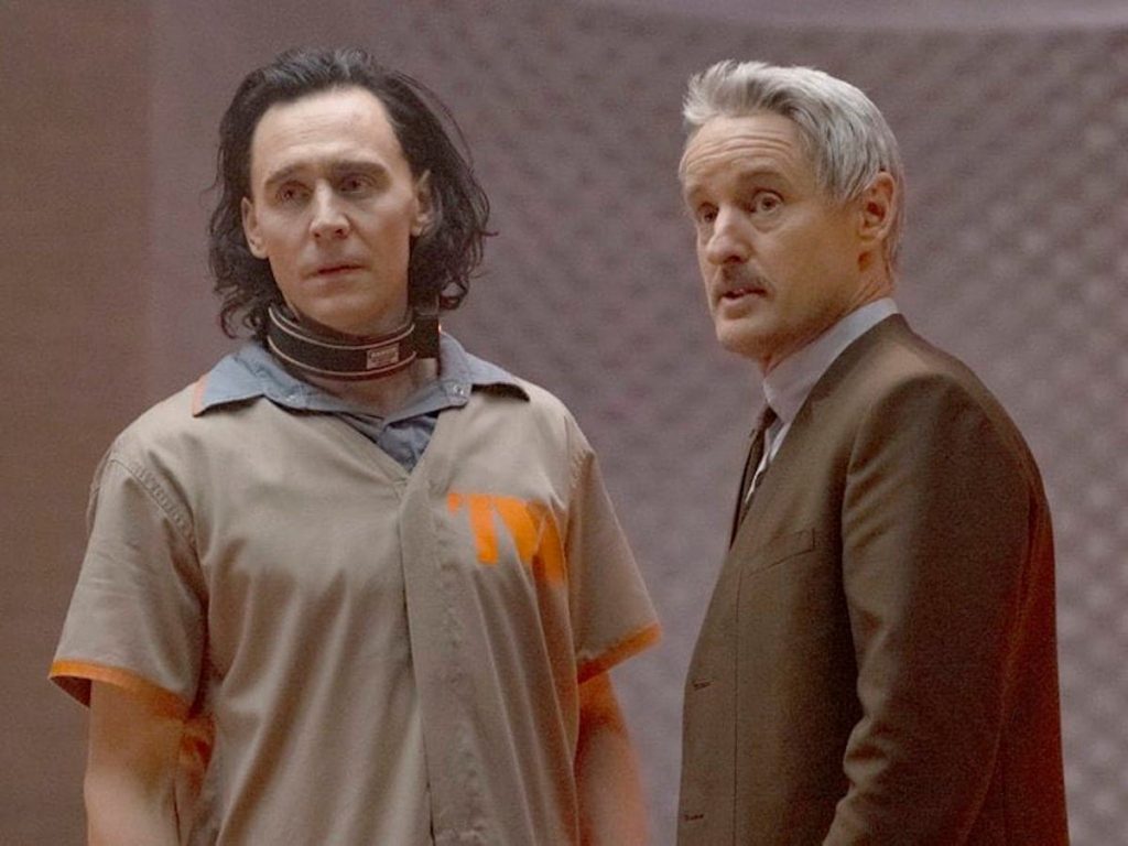 Tom Hiddleston as Loki and Owen Wilson as Mobius Marvel Series