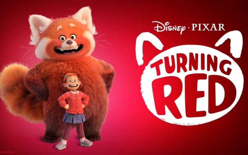 Turning Red Animated Disney and Pixar studios Movie poster