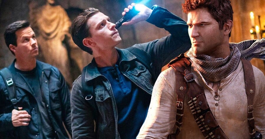 UNCHARTED movie Tom Holland as Nathan Drake Mark Wahlberg as Victor Sullivan UNCHARTED movie based on video game