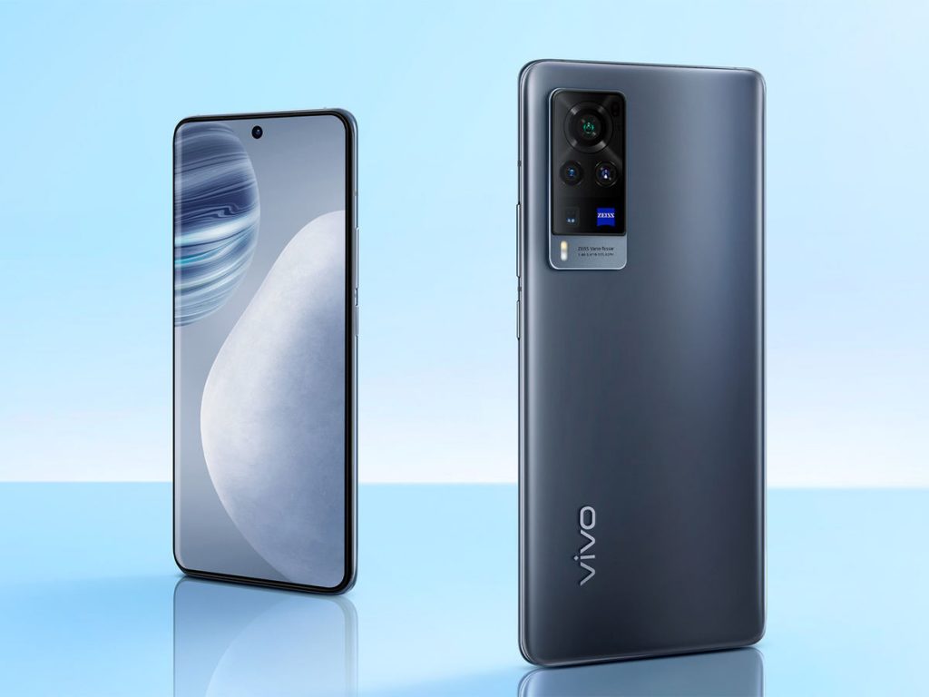 Vivo X70 Pro+ blue phone back and front