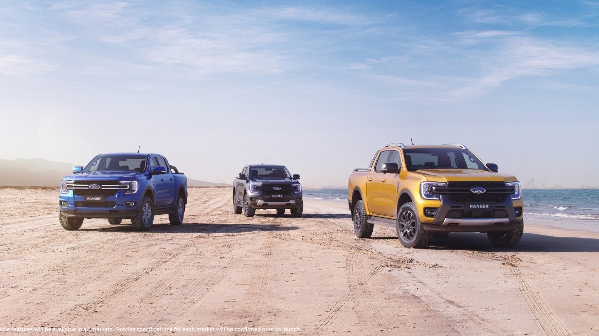 Ford Ranger 2023 Ford Ranger 2023 three ford pickup trucks