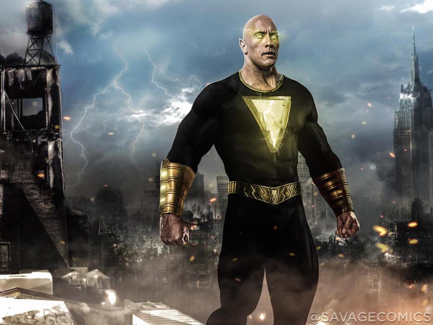 BLACK ADAM Superhero Movie starring Dwayne Johnson as Black Adam