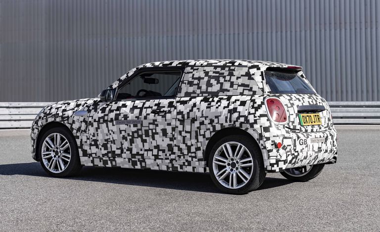 New 2023 MINI Cooper Hatch EV Spy photo side side view