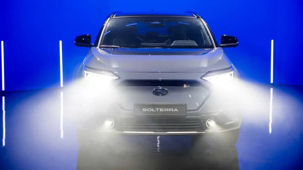 Electric Subaru Solterra SUV version for Europe Car market Electric Subaru Solterra SUV version for Europe Car market front view