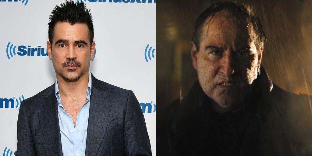 new the batman movie 2022 cast colin farrell as the penguin