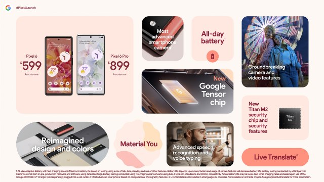 Pixel 6 and Pixel 6 Pro Price, specs, battery