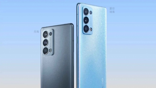 OPPO Reno7 SE, Reno7 The OPPO Reno7 SE, Reno7 front and back view
